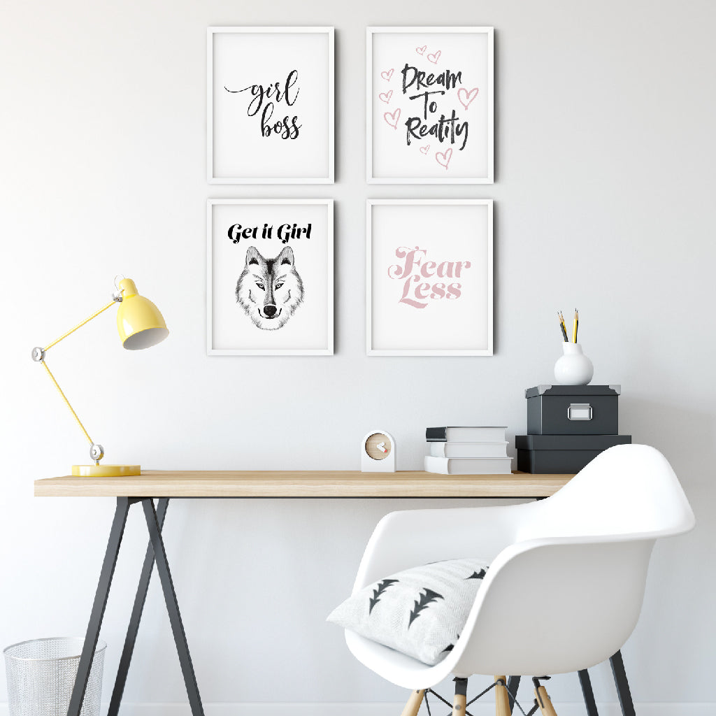 Study table clearance wall painting